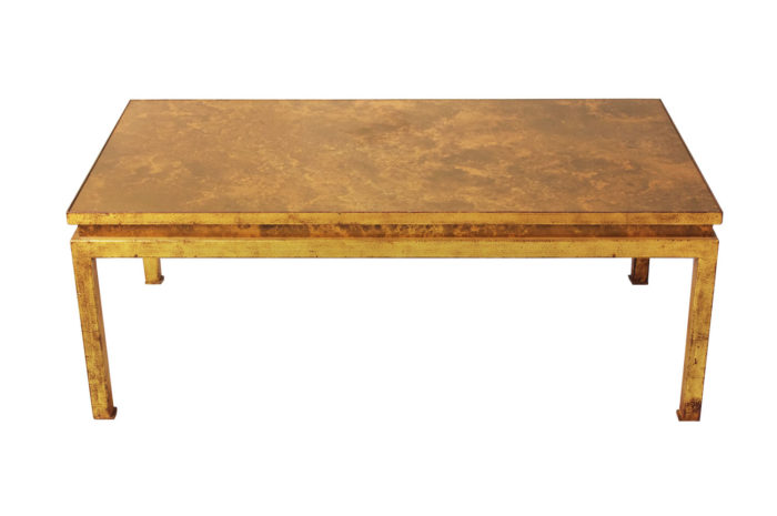 coffee table wrought iron gilt