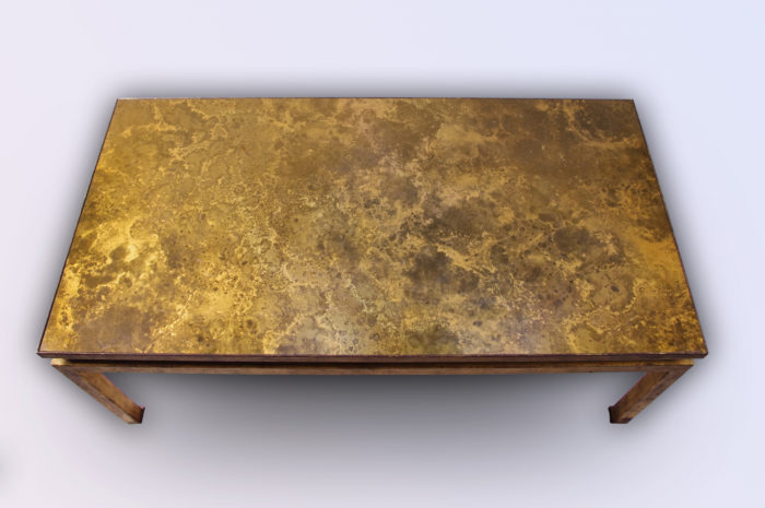 coffee table wrought iron gilt