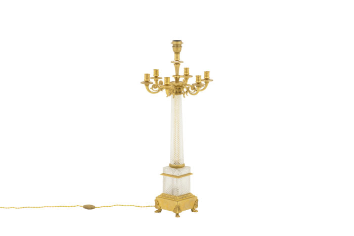 lamp cut crystal gilt bronze