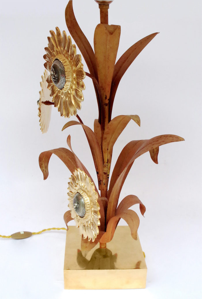 sunflower brass bronze lamp