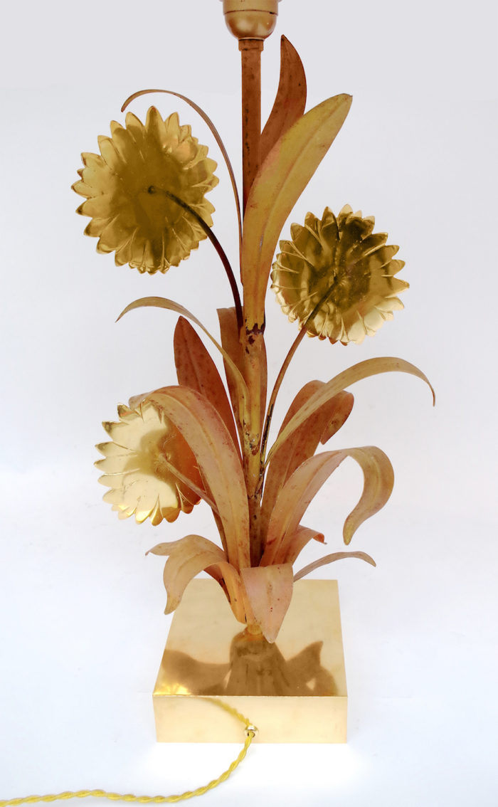 sunflower brass bronze lamp