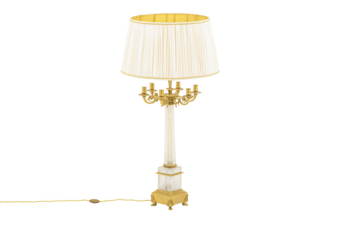 lampe style charles x cristal bronze doré