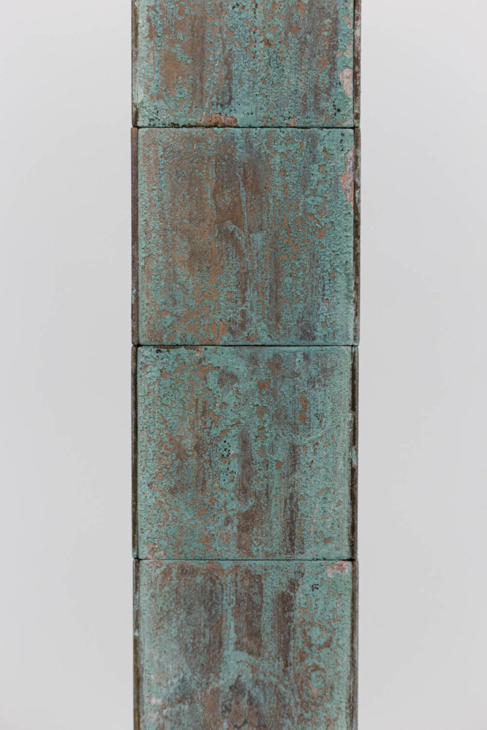 cubic lamps turquoise patinated brass