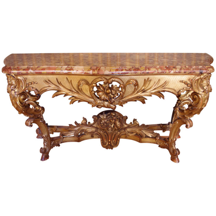 gilt wood louis XV console