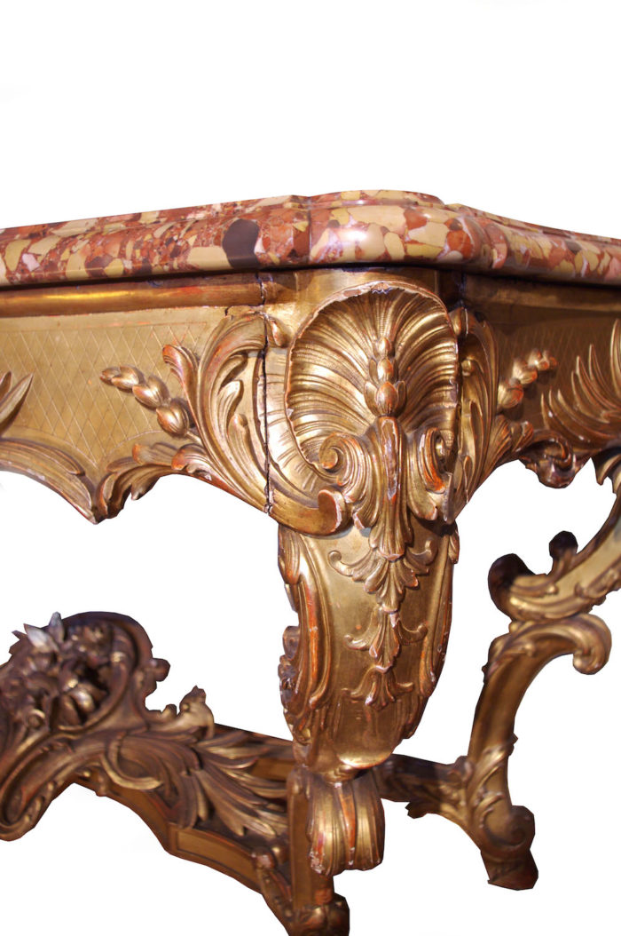 console apparat bois doré louis XV