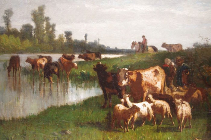 rural pastoral cortes peinture