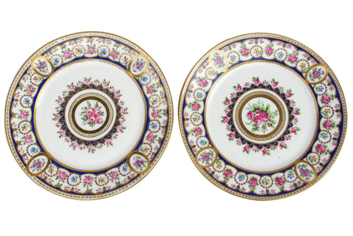 pair plates sevres rouard porcelain