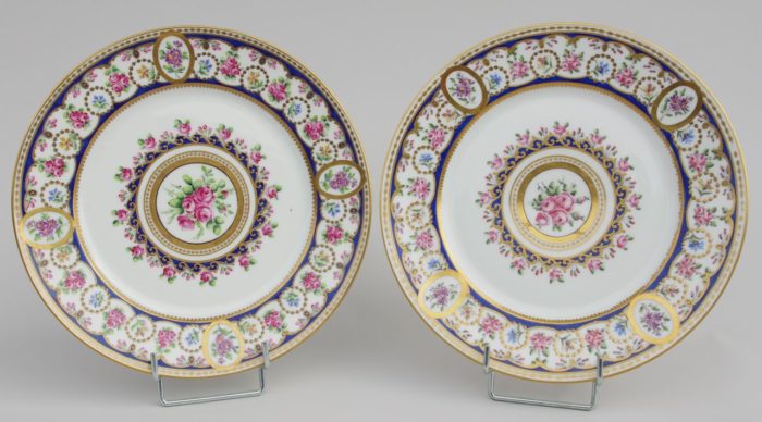 pair plates sevres rouard porcelain