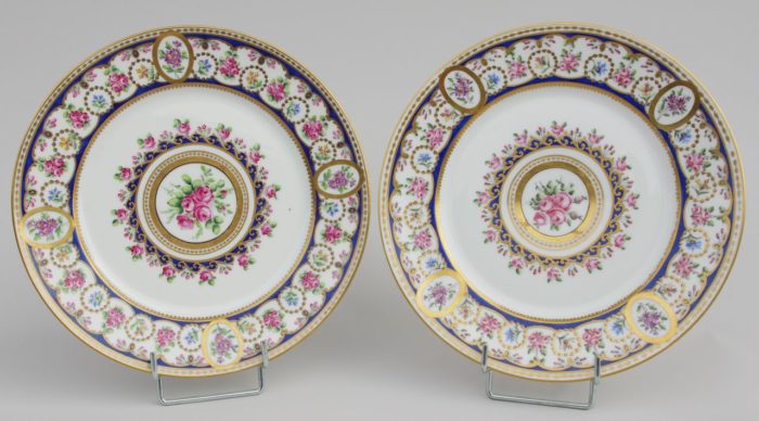 paire assiettes porcelaine rouard sevres