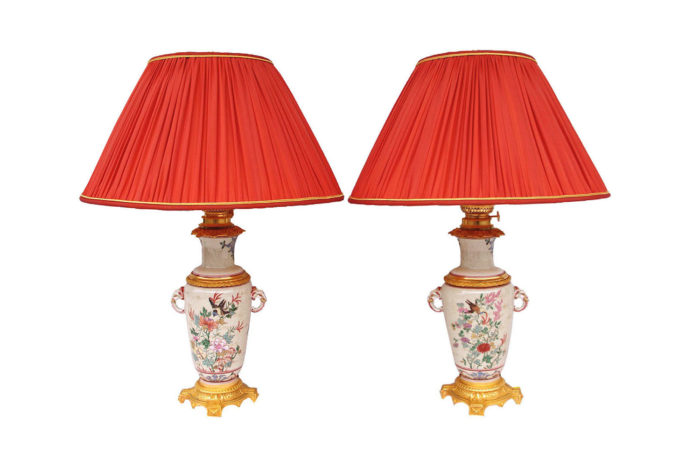 lampes porcelaine craquelée