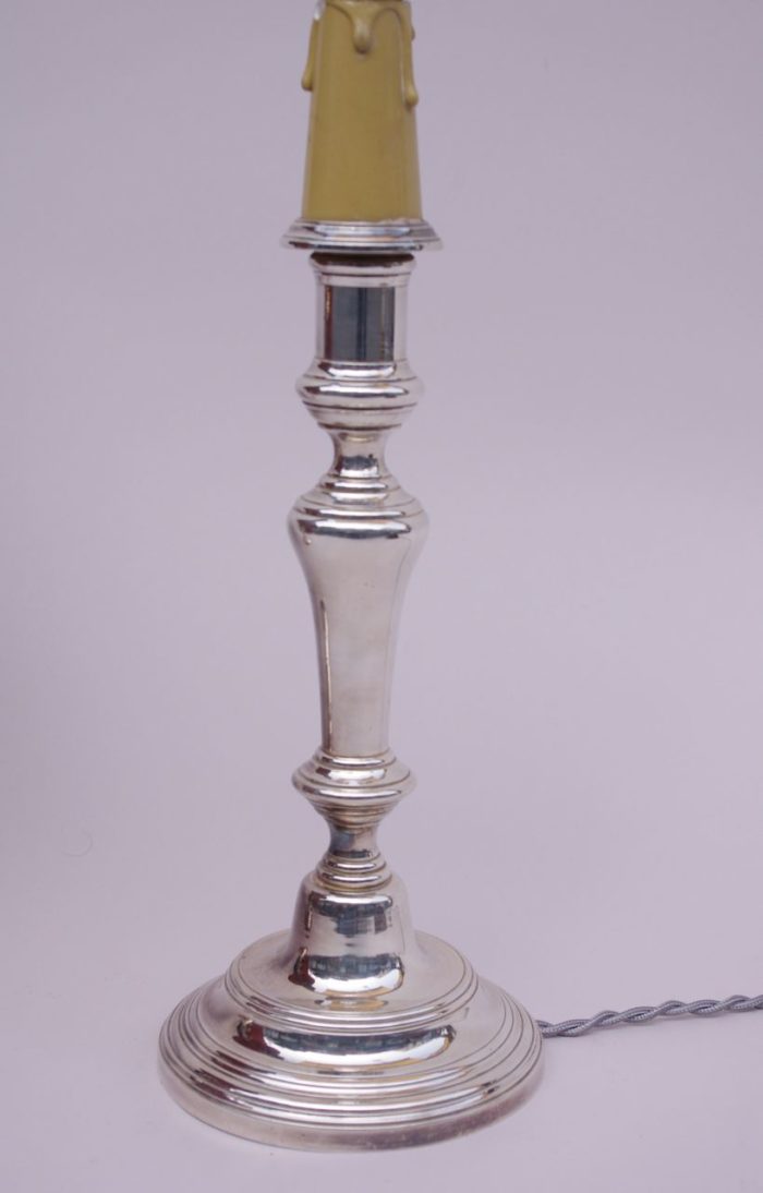 bougeoirs métal argenté louis XVI