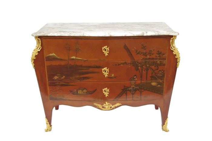 chinese style transition lacquer commode