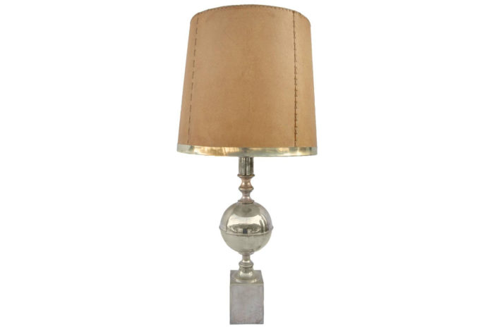 silvered brass lamp