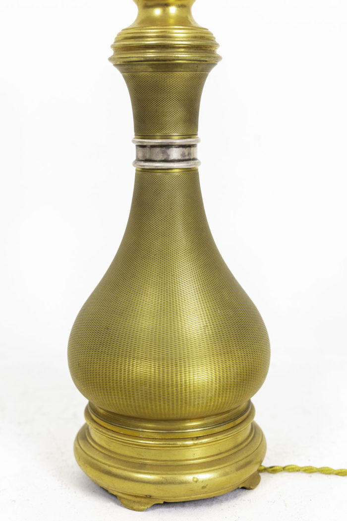 maison gagneau lamps guilloche gilt brass baluster