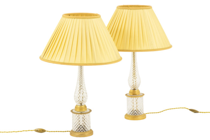 paire lampes cristal taillé pcpl