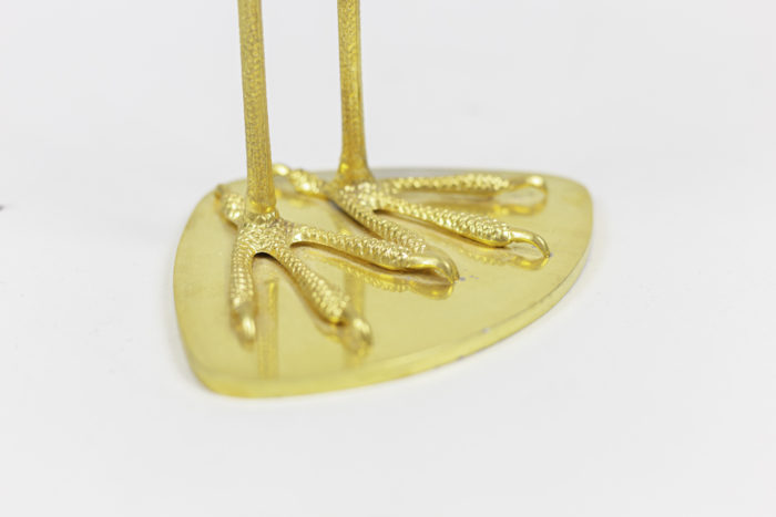 bird sculpture gilt brass legs