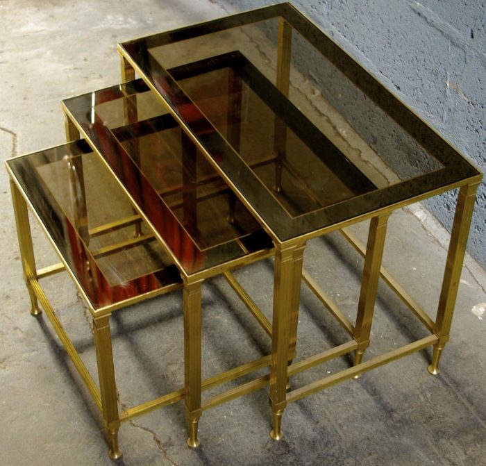 gilt metal nesting tables general