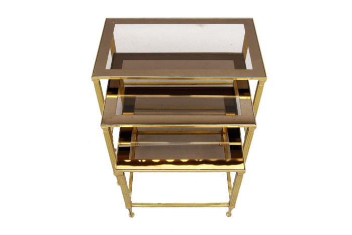 gilt metal nesting tables top