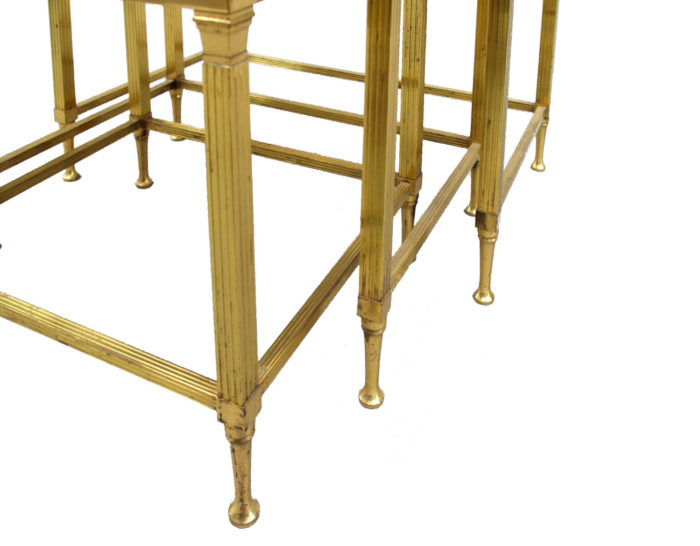 gilt metal nesting tables legs