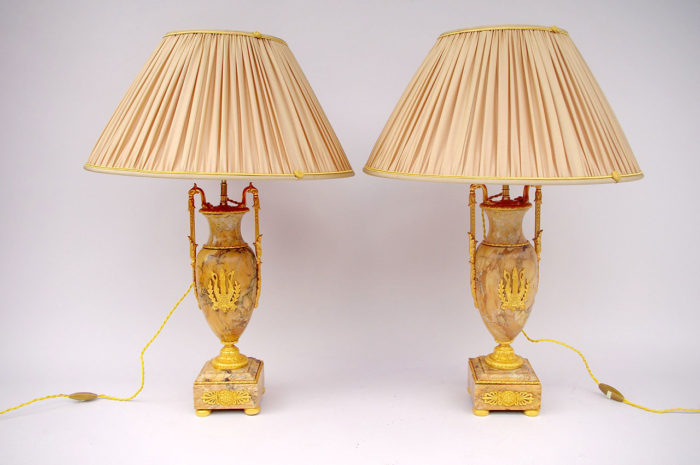 lamp marble yellow sienna empire