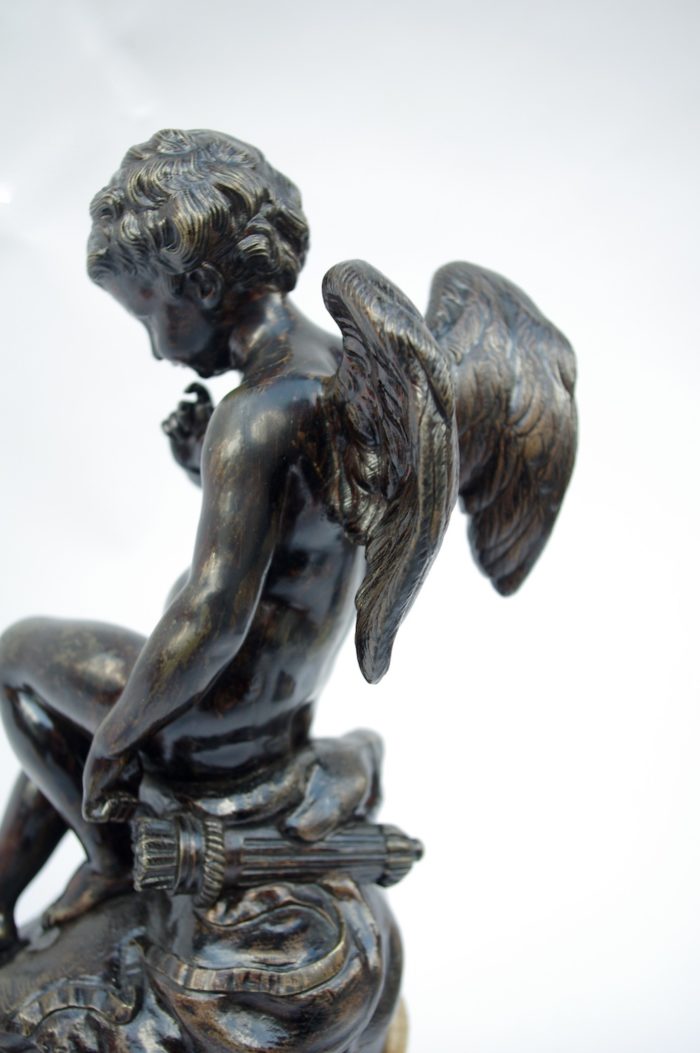 sculpture bronze falconet love menacing