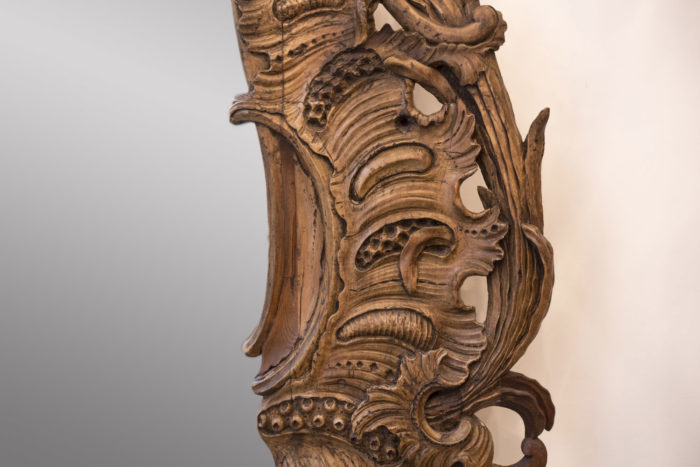 Miroir bois sculpté rococo crete de coq 2