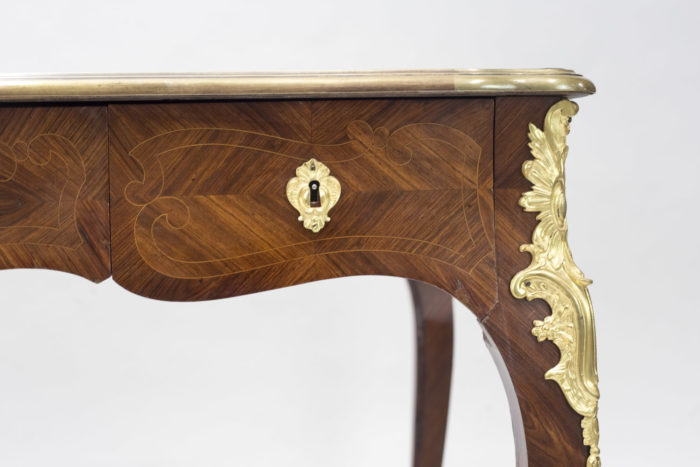 louis xv style flat desk right drawer