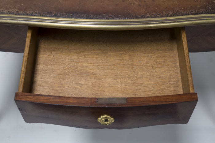 louis xv style flat desk open drawer