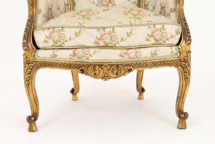 Transition style bergere gilt wood