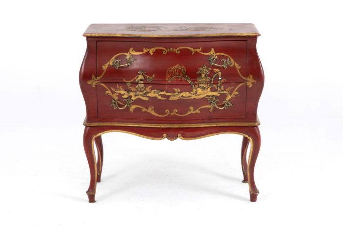 commode pagode rouge seule