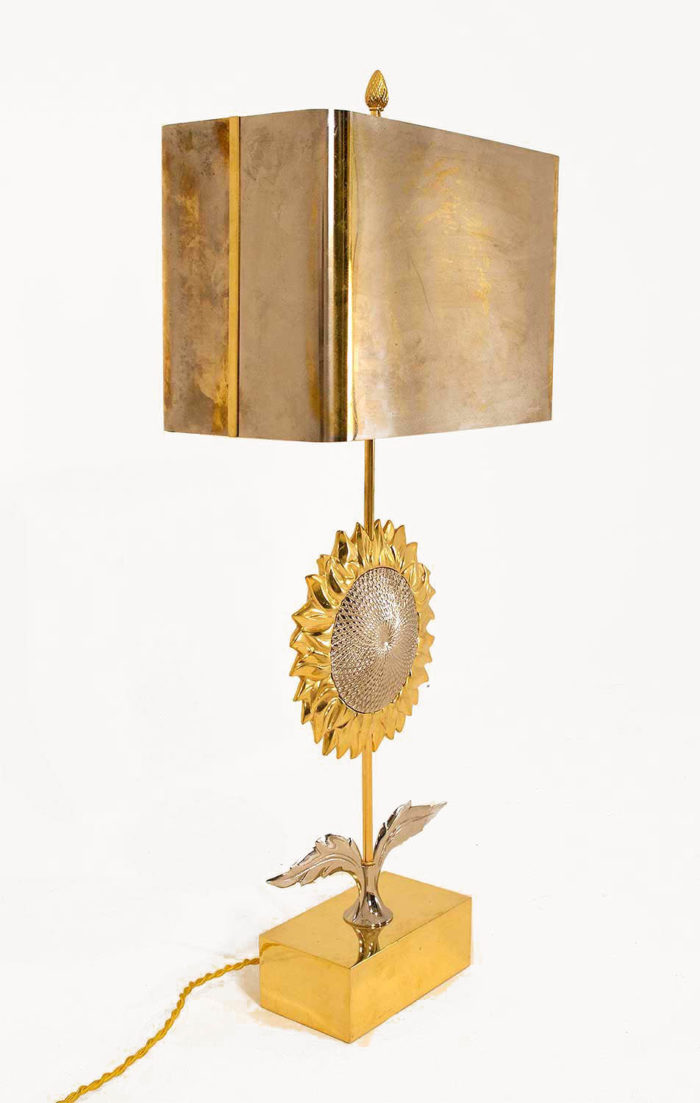 lamp gilt bronze sunflower maison charles