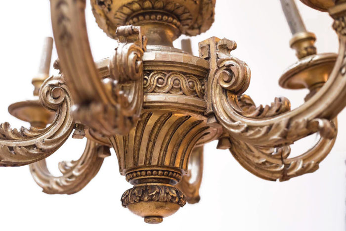 giltwood régence chandelier interlaces