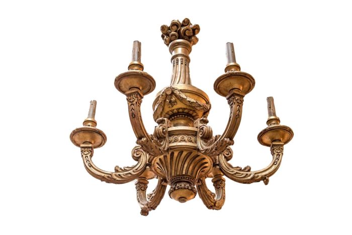 giltwood régence chandelier