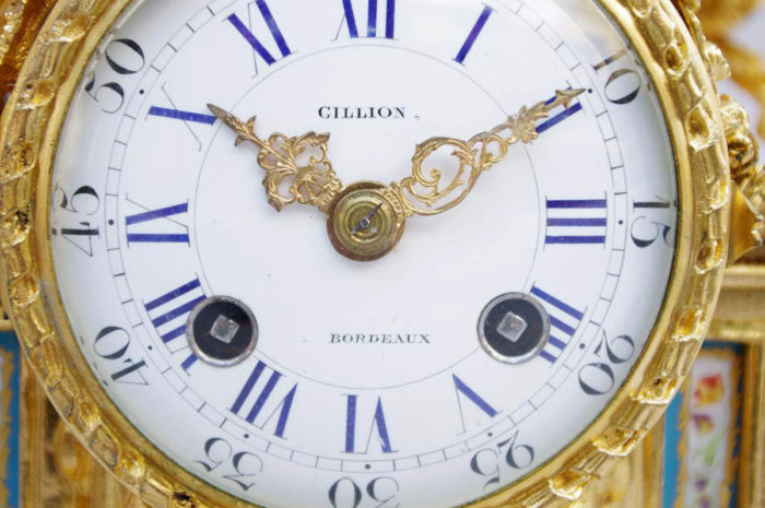 louis xvi clock gilt bronze mecanism guillon