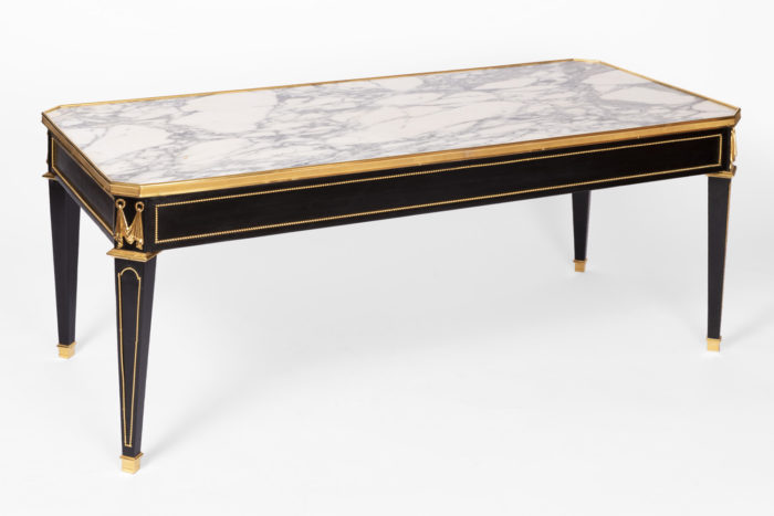 black lacquer directoire style coffe table troisquart