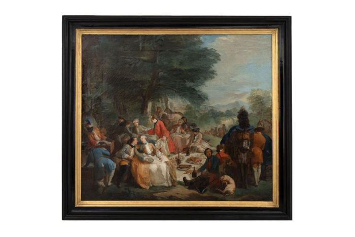 tableau van loo halte de chasse ecole française