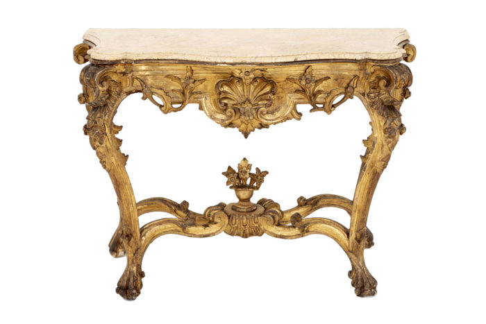 console-italian-LouisXV-wood-marble