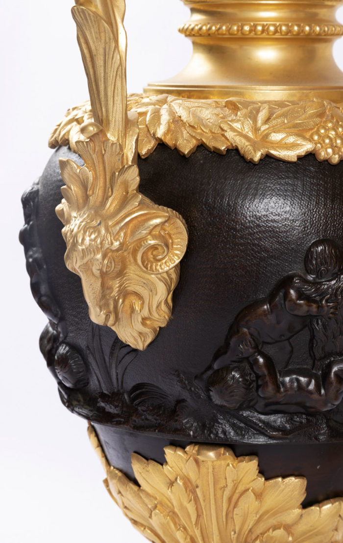ewer gilt bronze handle patternsram head