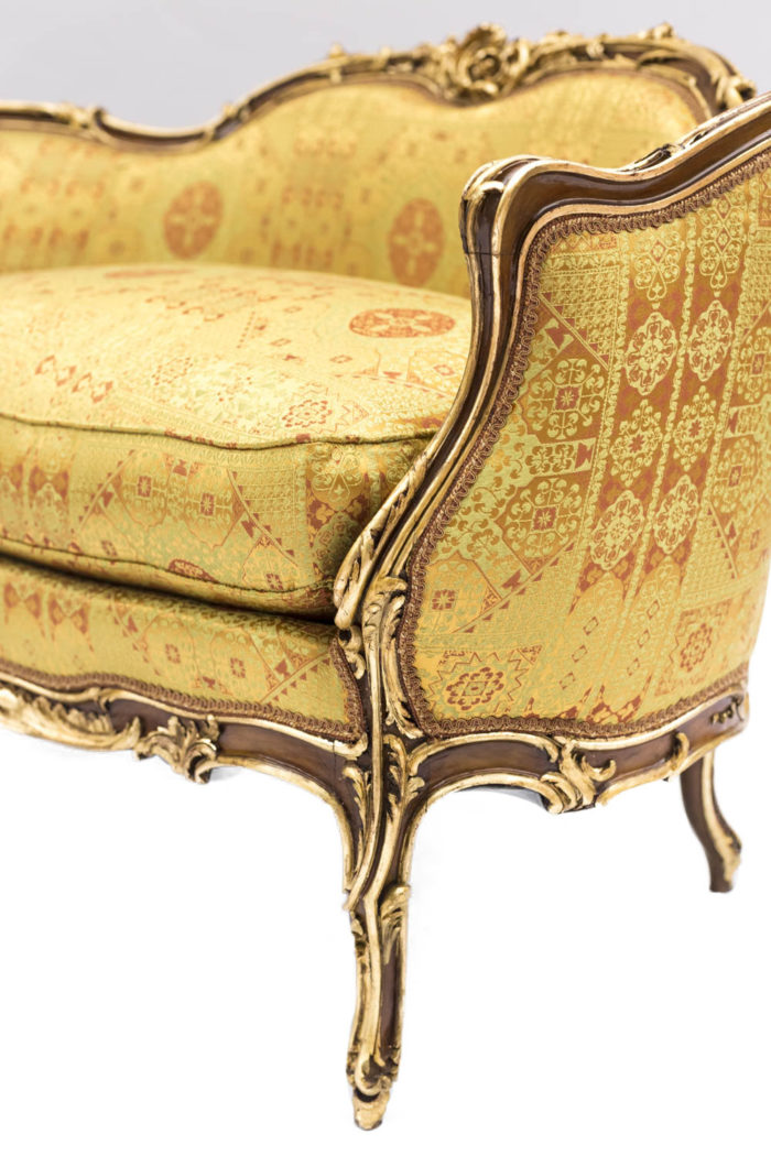 rocaille louis xv sofa walnut