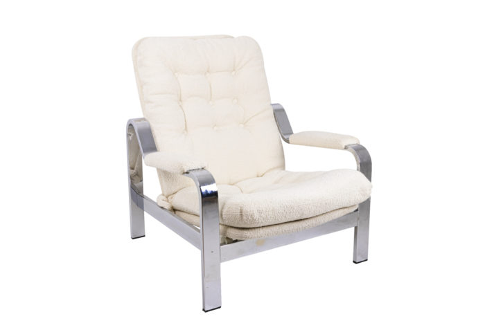 fauteuil modulable métal chromé