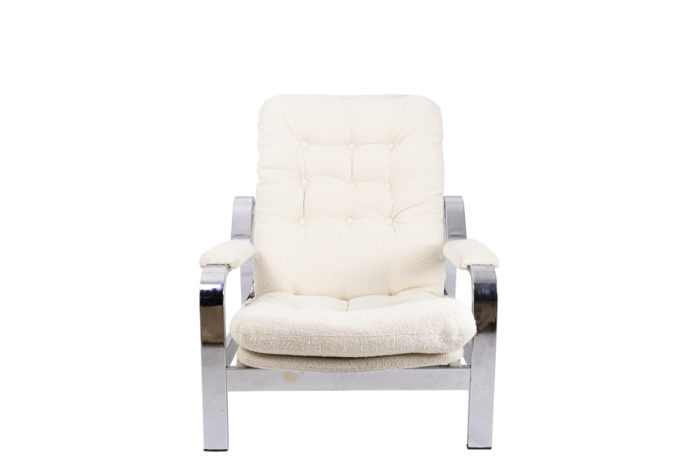 fauteuil modulable métal chromé face