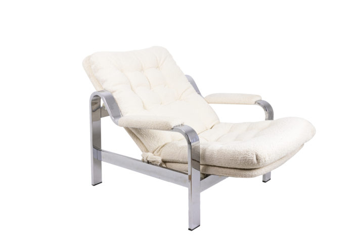 fauteuil modulable métal chromé incliné