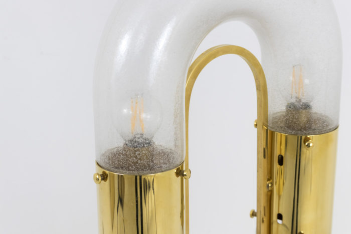 lampe aldo nason mazzega  gilt brass glass chain