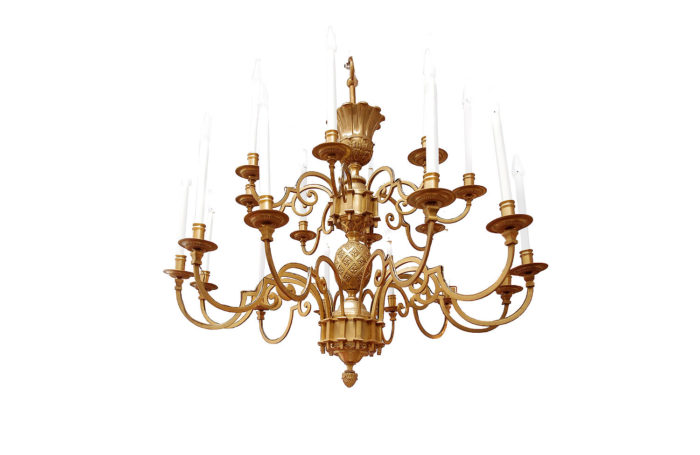 lustre delisle bronze doré oeuf stylisé