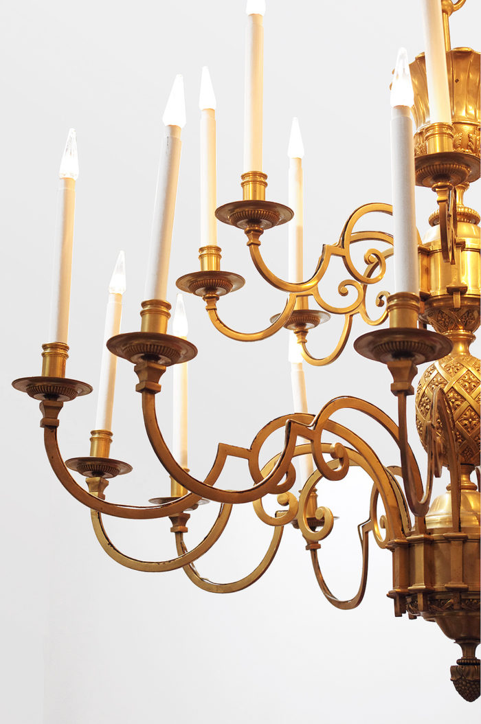 lustre delisle bronze doré