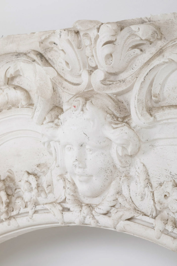 panel stucco Louis XV putto detail