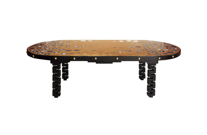 table agates gilt brass