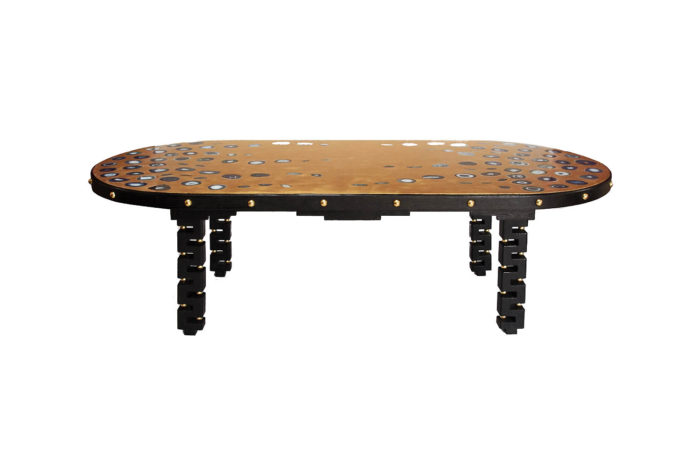 table agates gilt brass