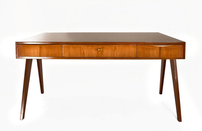 desk 1950's beechwood veneer