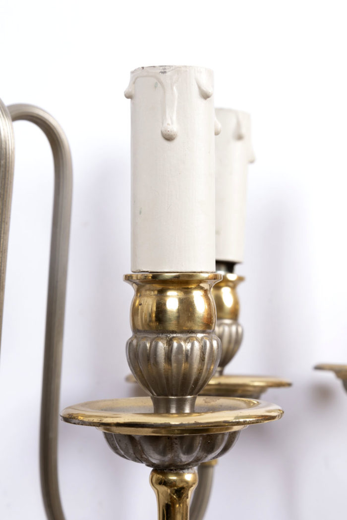 detail arm lights maison jansen wall sconces bobeche